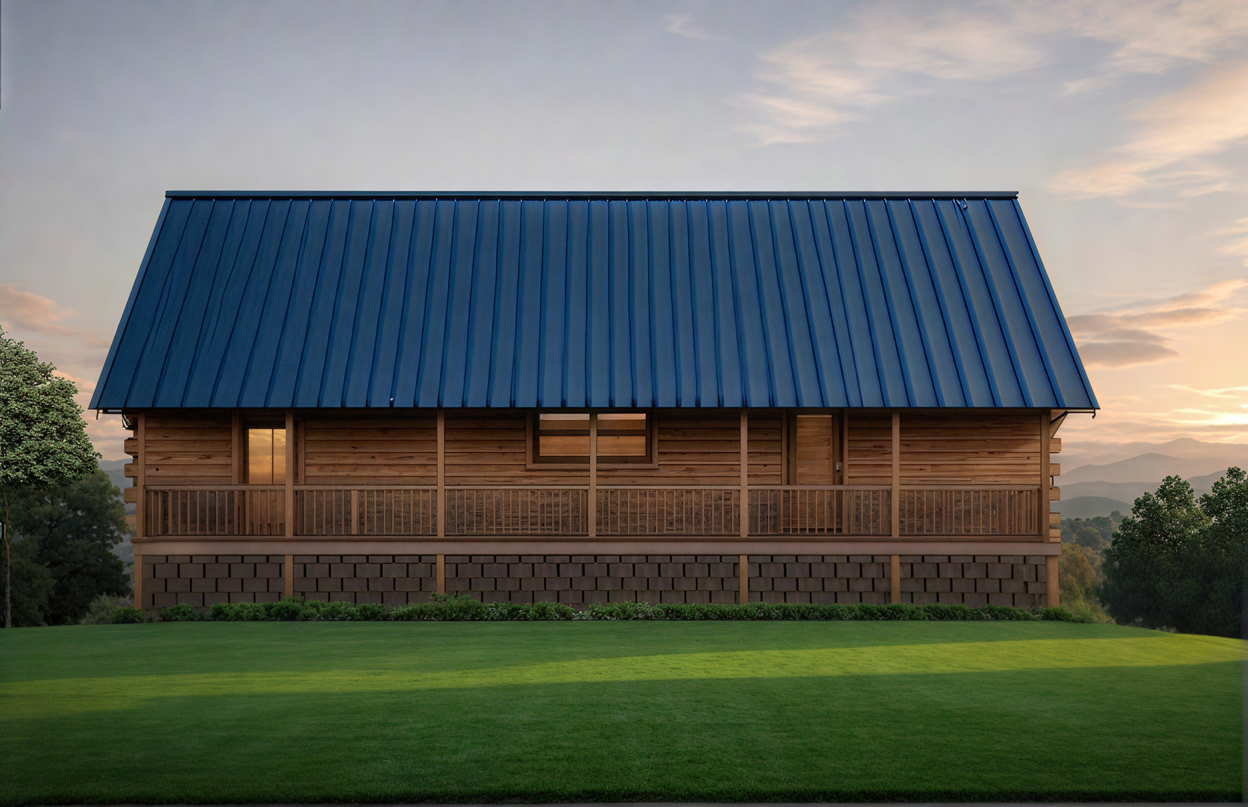 Mountain State Log Homes-Ranch Log Home