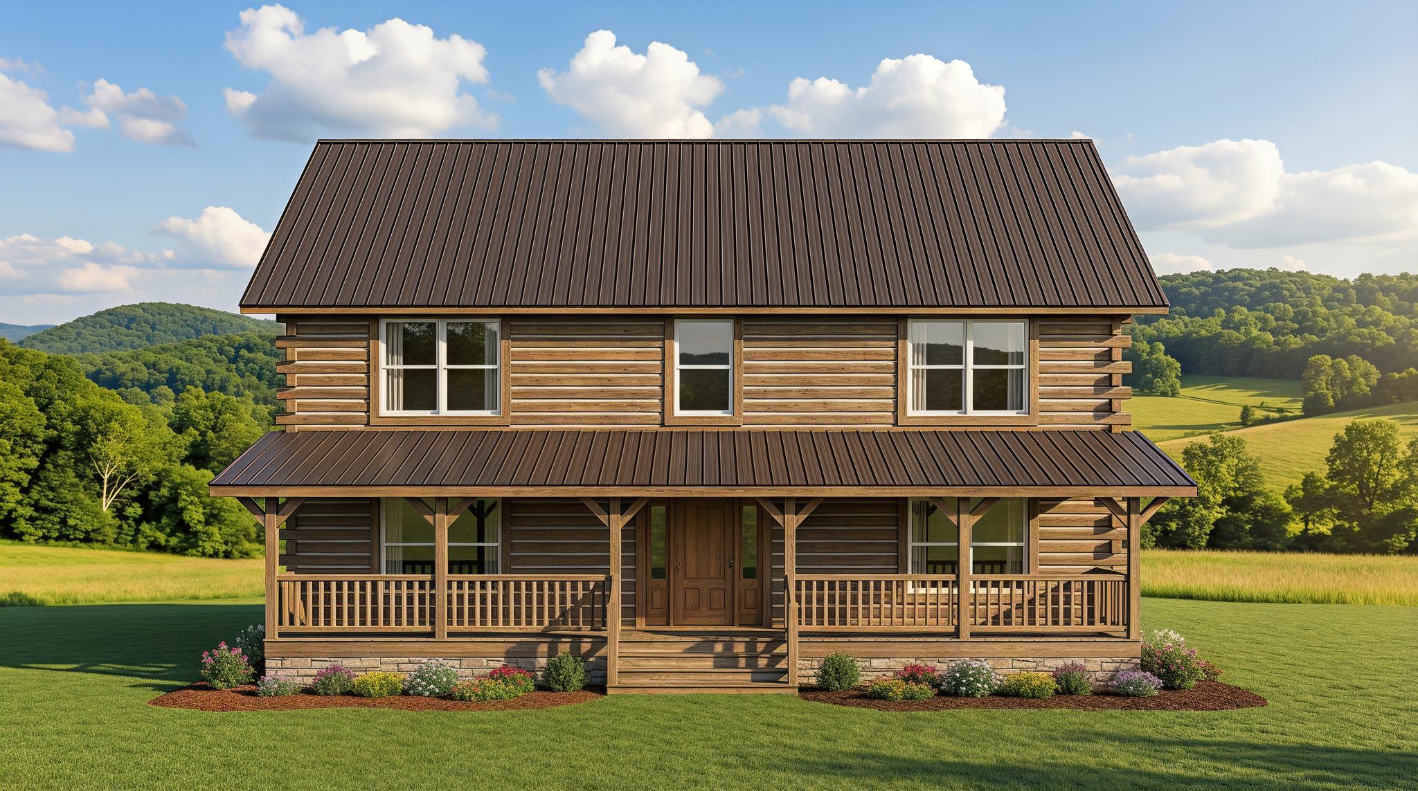 Mountain State Log Homes-Log Two-Story
