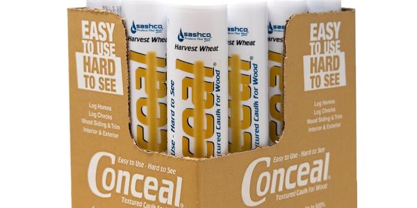 Sashco Conceal Lightly textured log home wood caulk