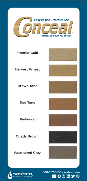 Conceal Textured Wood Caulk for Log Homes